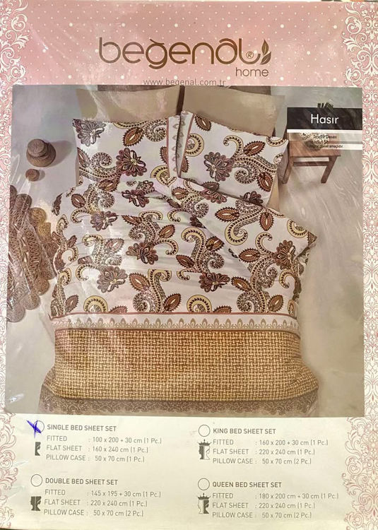 Picture of 7370 BEGENAL SINGLE BED SHEET SET FITTED 100X200+30CM